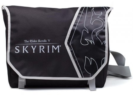  Difuzed: Skyrim: Logo And Dragon Art Messenger Bag   